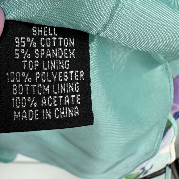 Adrianna Papell Colorful Floral Dress Womens 4 Sleeveless Teal Blue Yellow - Picture 6 of 8